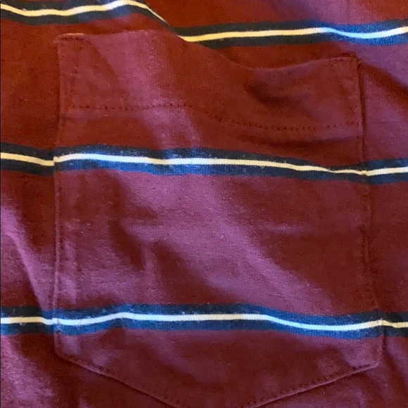 blue/white striped maroon shirt - Picture 4 of 7